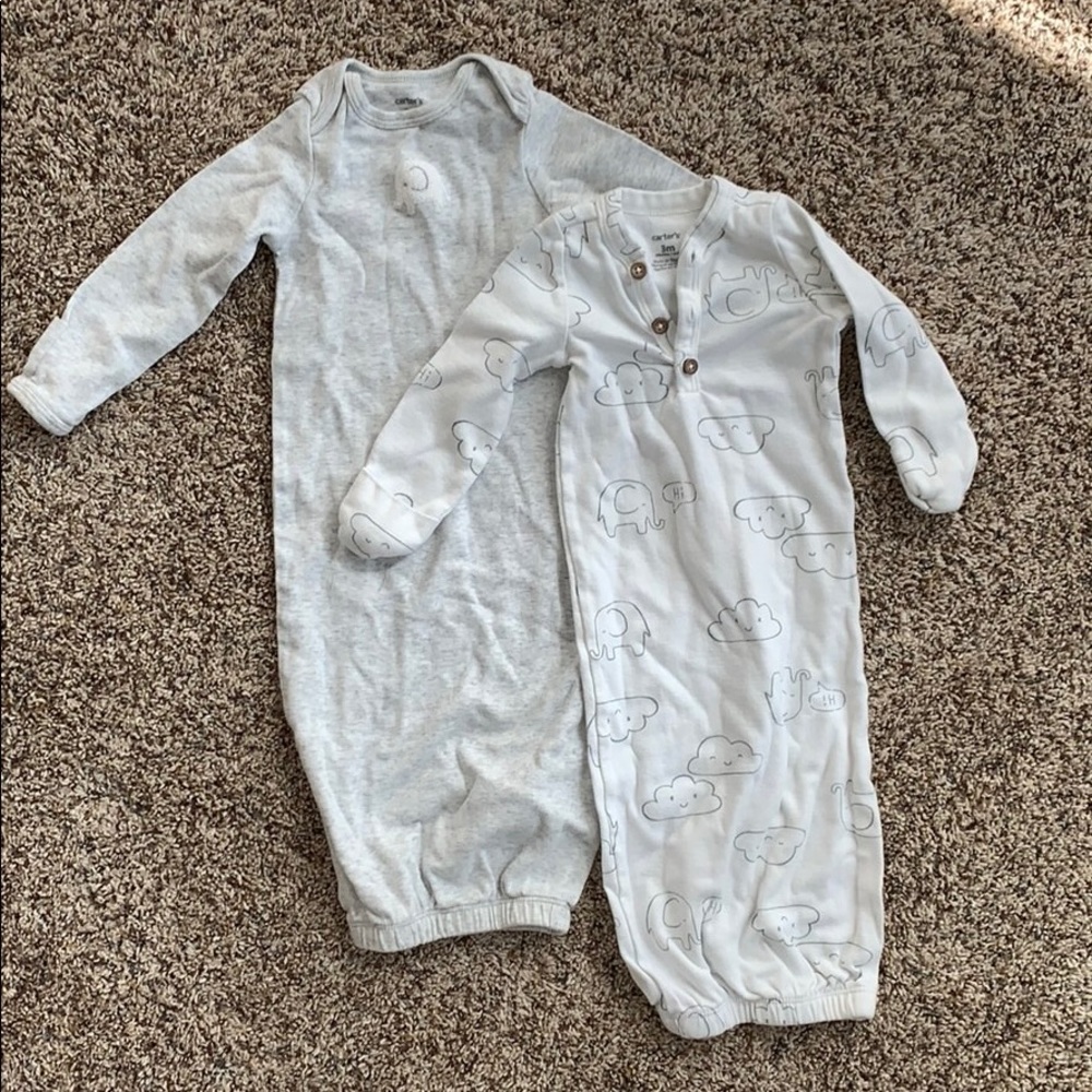 Infant open bottom sleeping gowns